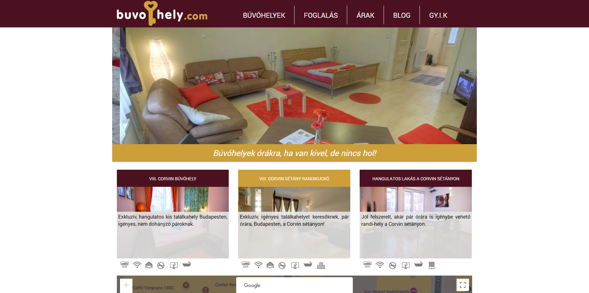 Búvóhely.com képernyőfotó