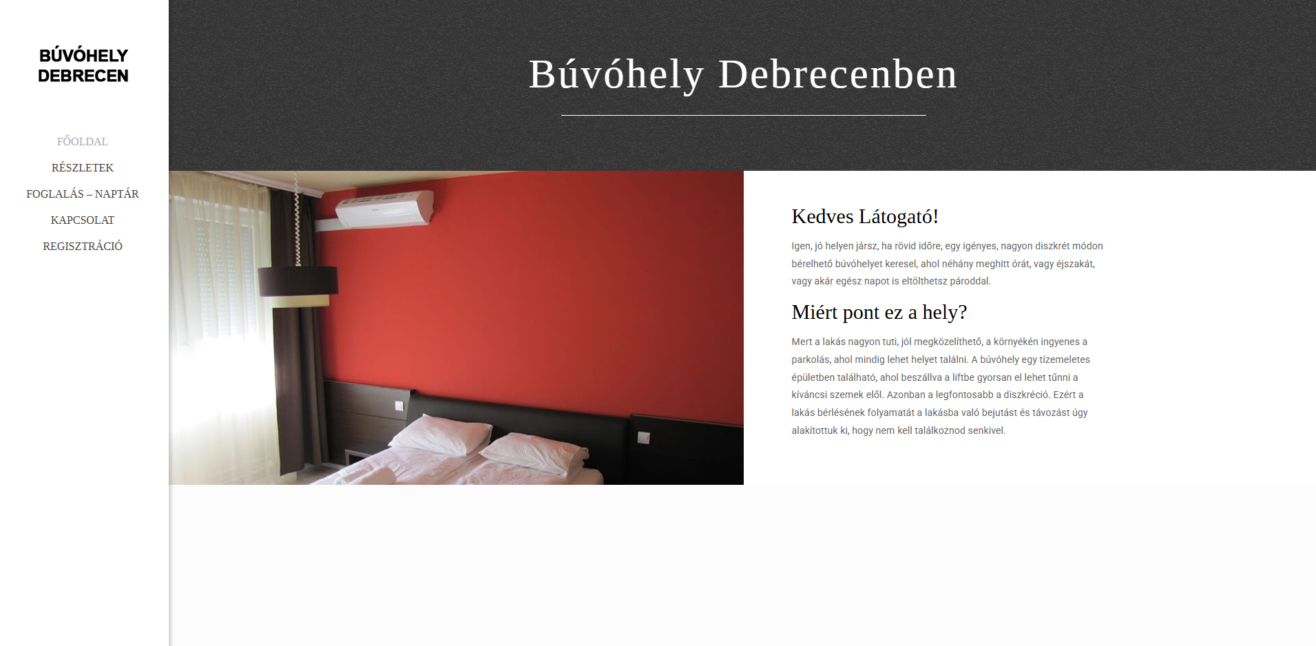 Búvóhely Debrecen képernyőfotó