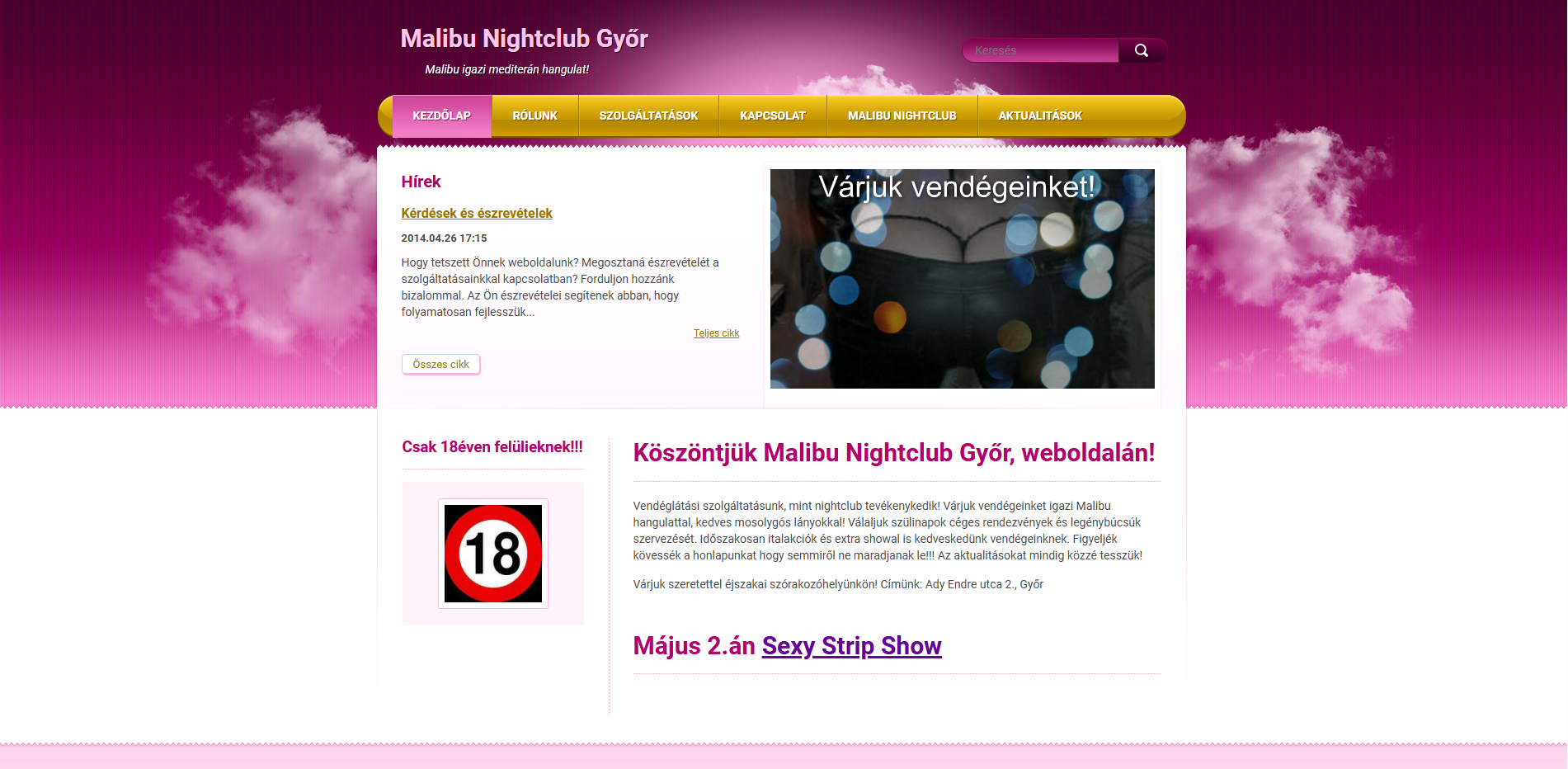 Malibu Night Club Győr képernyőfotó
