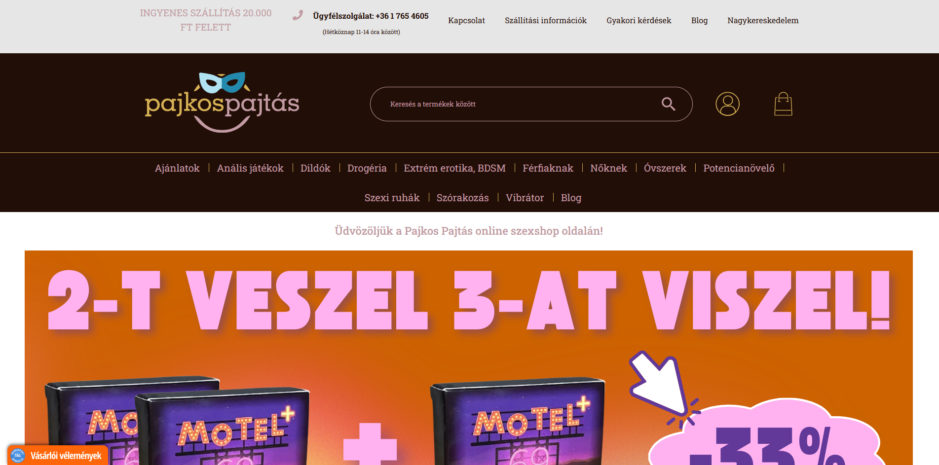 PajkosPajtás.hu képernyőfotó