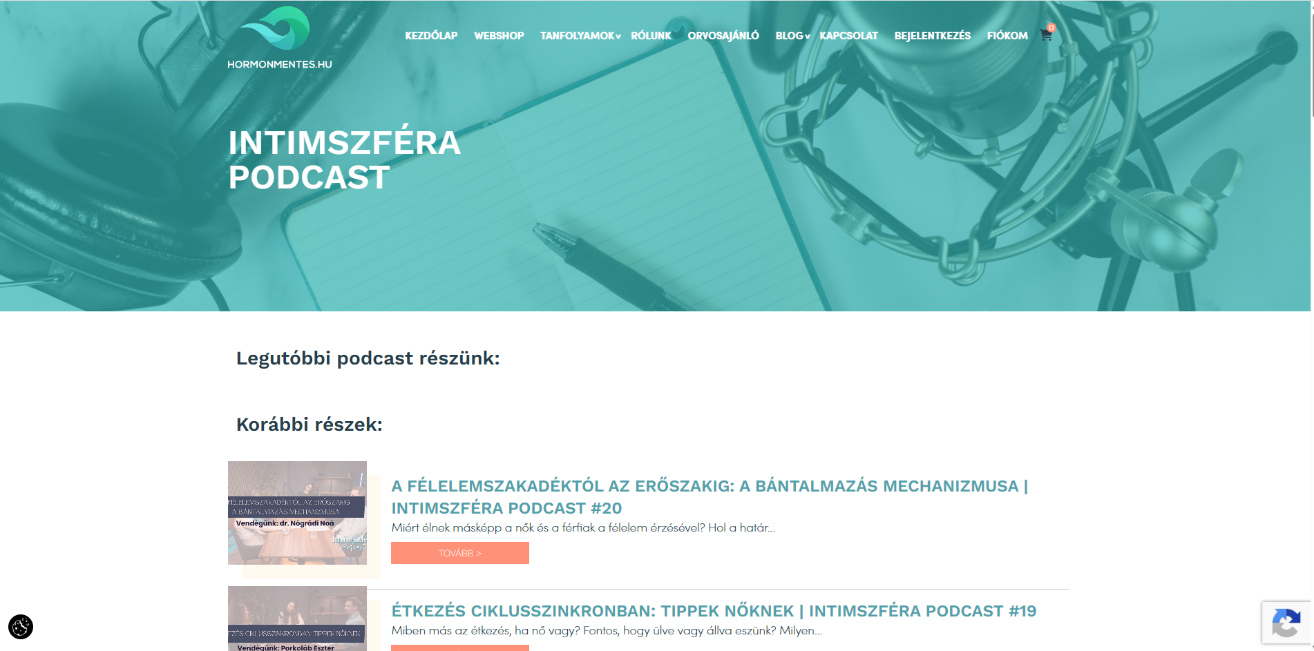 Intimszféra Podcast – Hormonmentes képernyőfotó