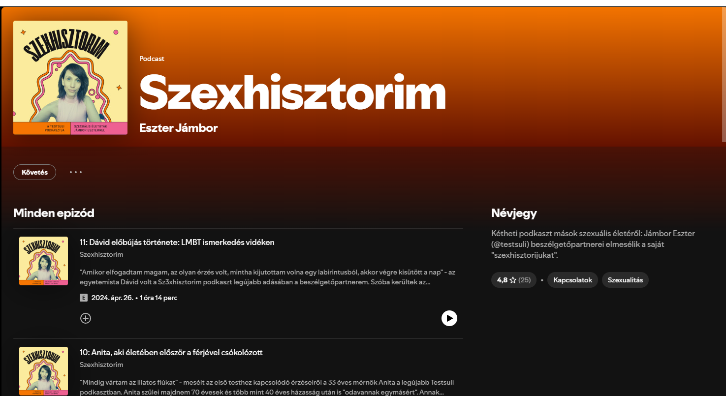 Szexhisztorim képernyőfotó