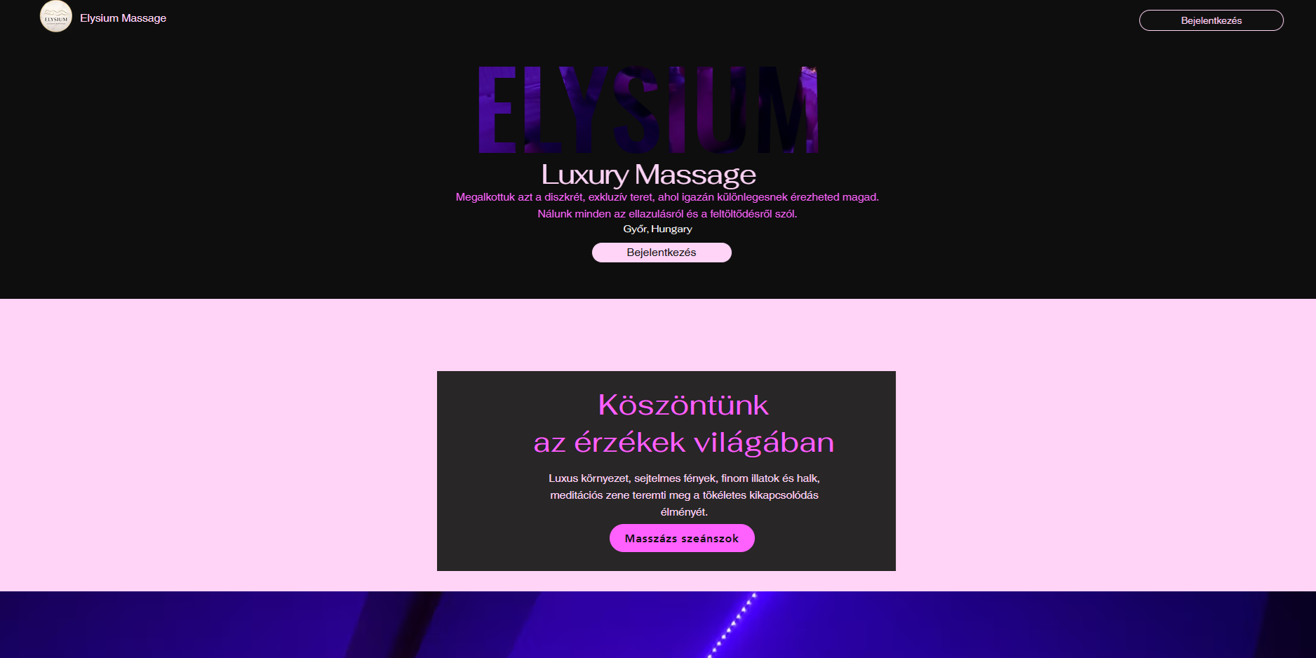 Elysium Luxury Masszázs Győr képernyőfotó