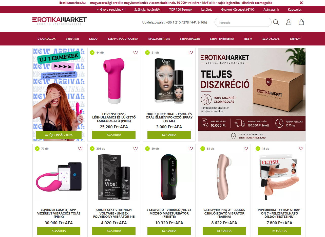 Erotikamarket.hu képernyőfotó