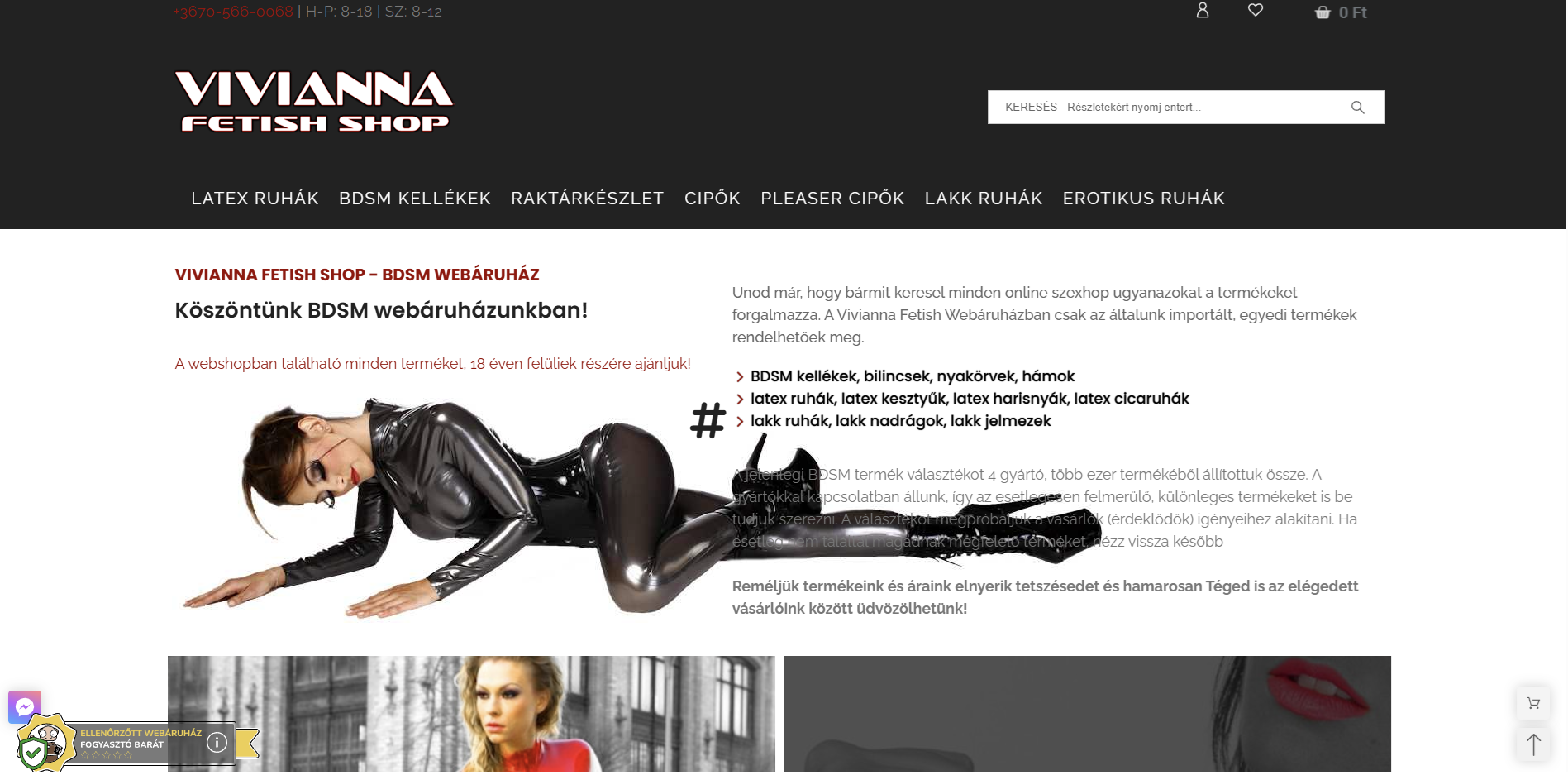 Vivianna Fetish Shop - Eger képernyőfotó