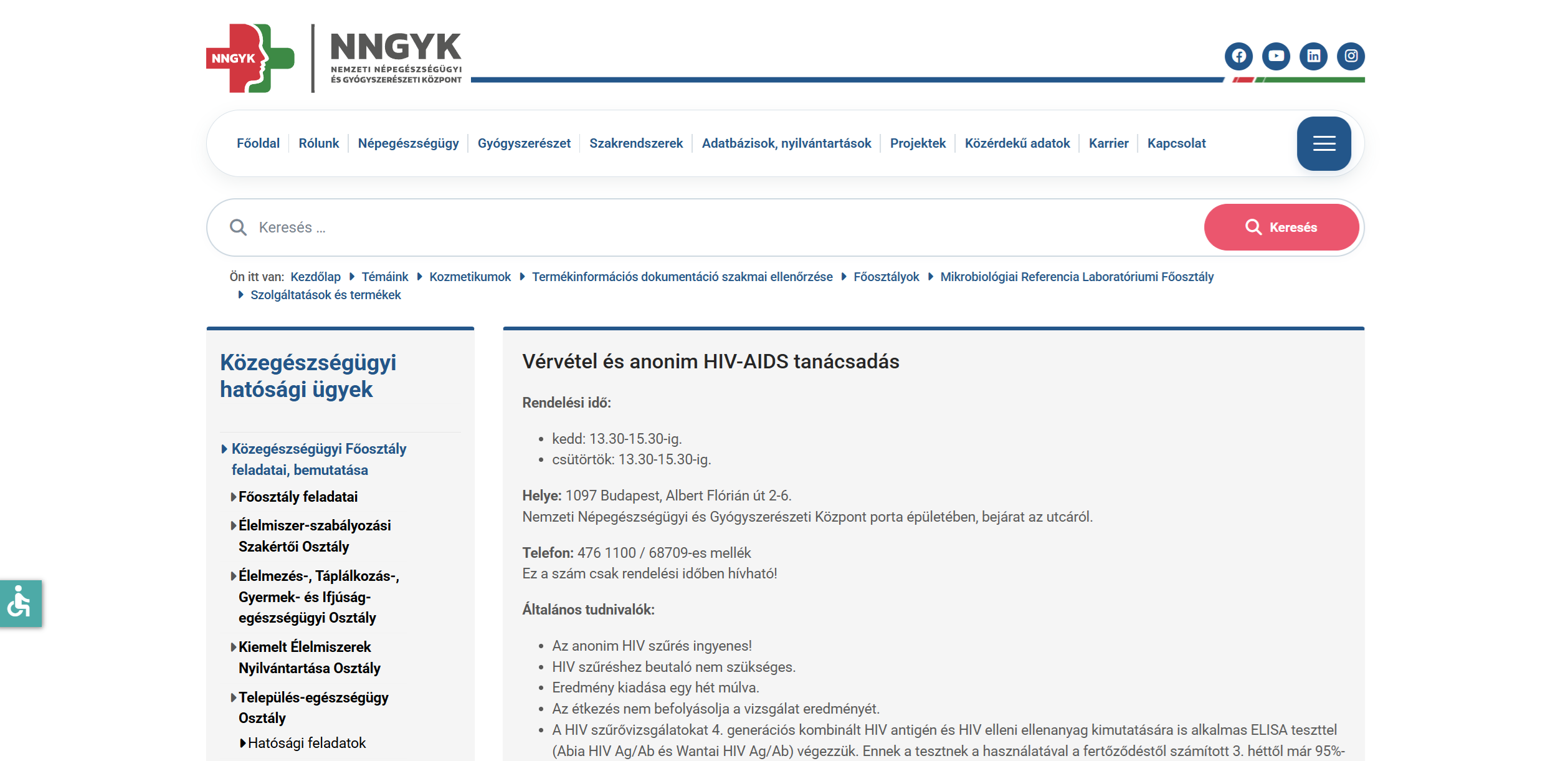 NNGYK – Vérvétel és anonim HIV/AIDS tanácsadás képernyőfotó