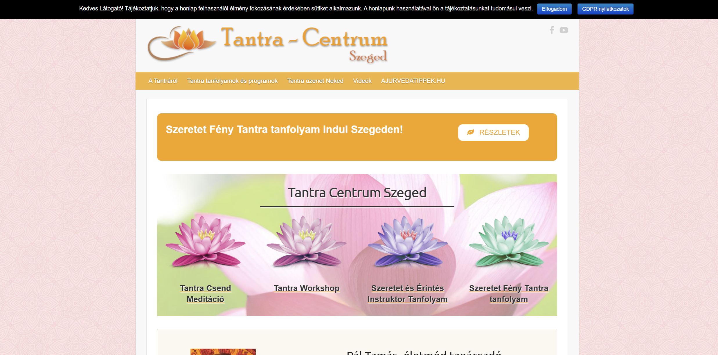 Tantra Centrum Szeged képernyőfotó