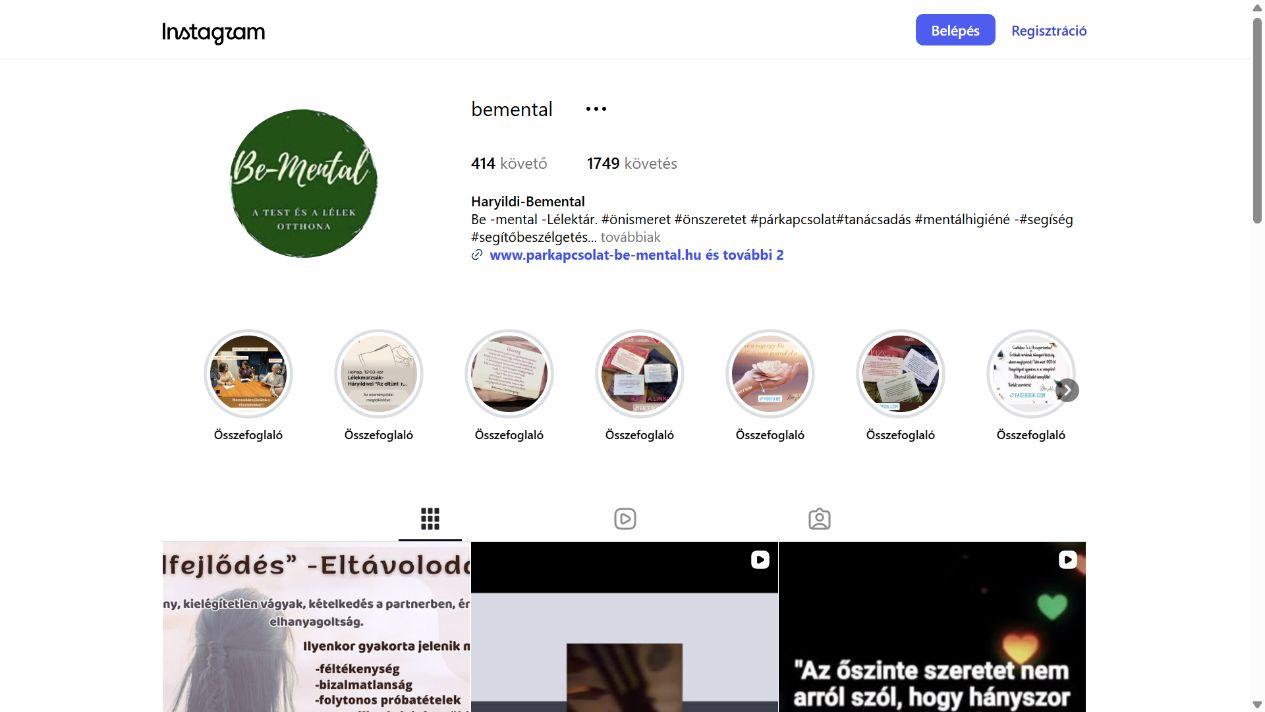 Háry Ildi – BeMental - @bemental képernyőfotó