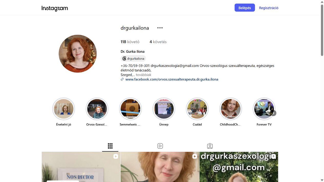 Dr. Gurka Ilona - @drgurkailona képernyőfotó