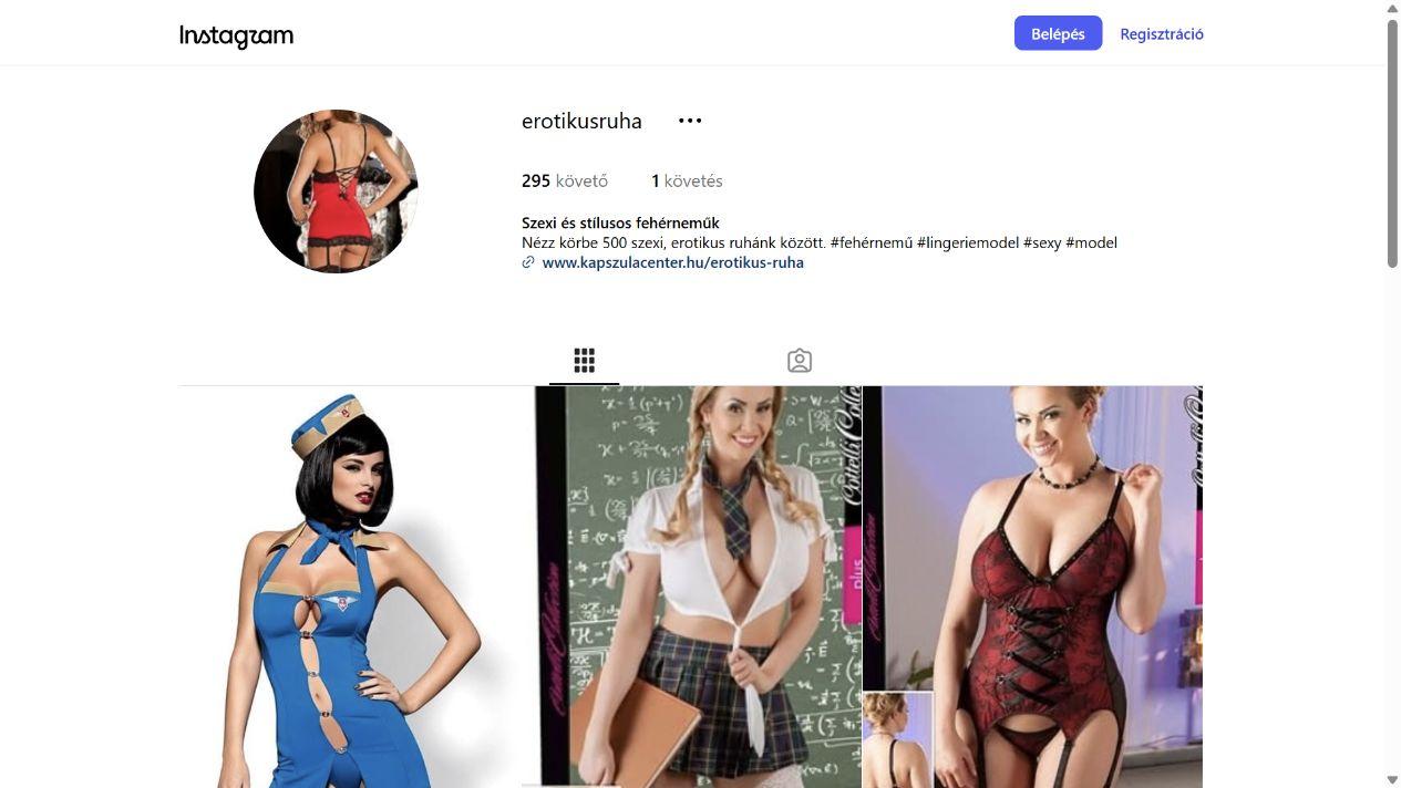 Szexi és stílusos fehérneműk - @erotikusruha képernyőfotó