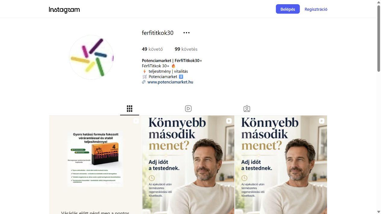 Potenciamarket / FérfiTitkok30+ - @ferfititkok30 képernyőfotó