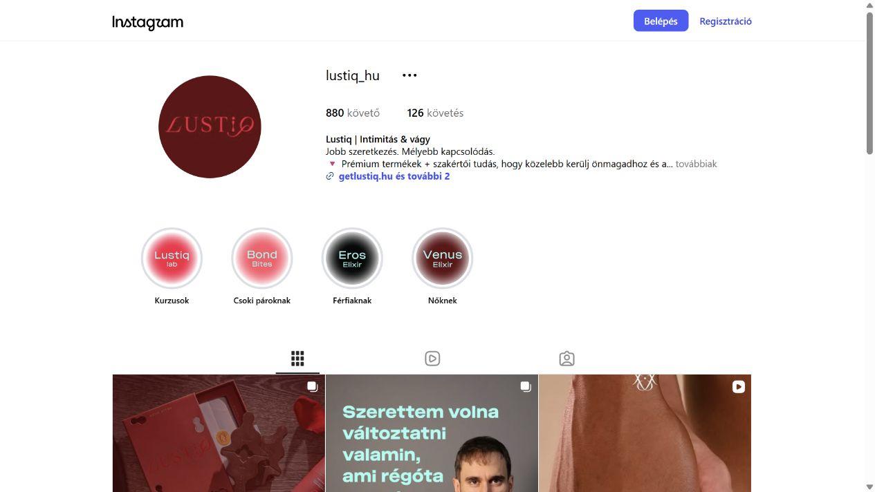 Lustiq – Intimitás és vágy - @lustiq_hu képernyőfotó