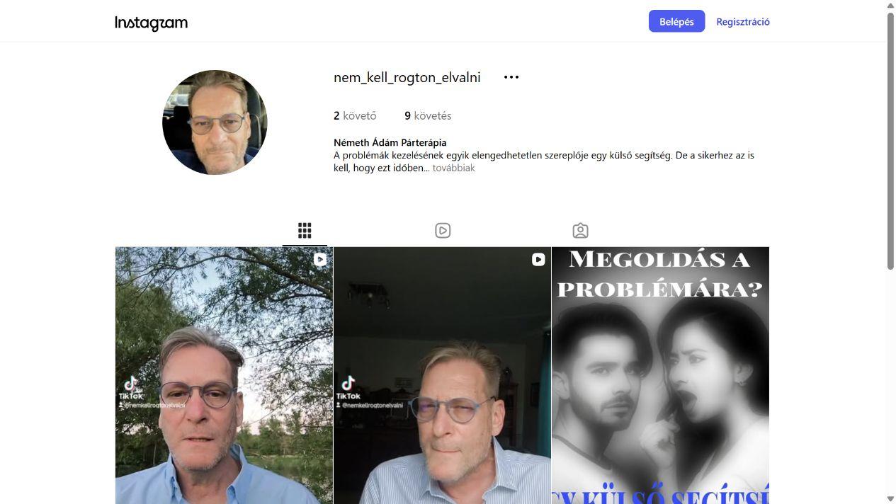 Németh Ádám / Nem kell rögtön elválni - @nem_kell_rogton_elvalni képernyőfotó