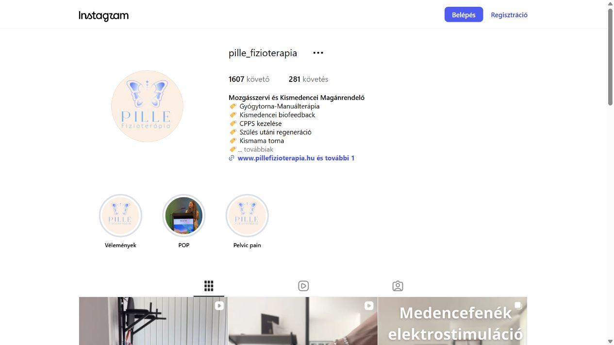 PILLE Fizioterápia - @pille_fizioterapia képernyőfotó