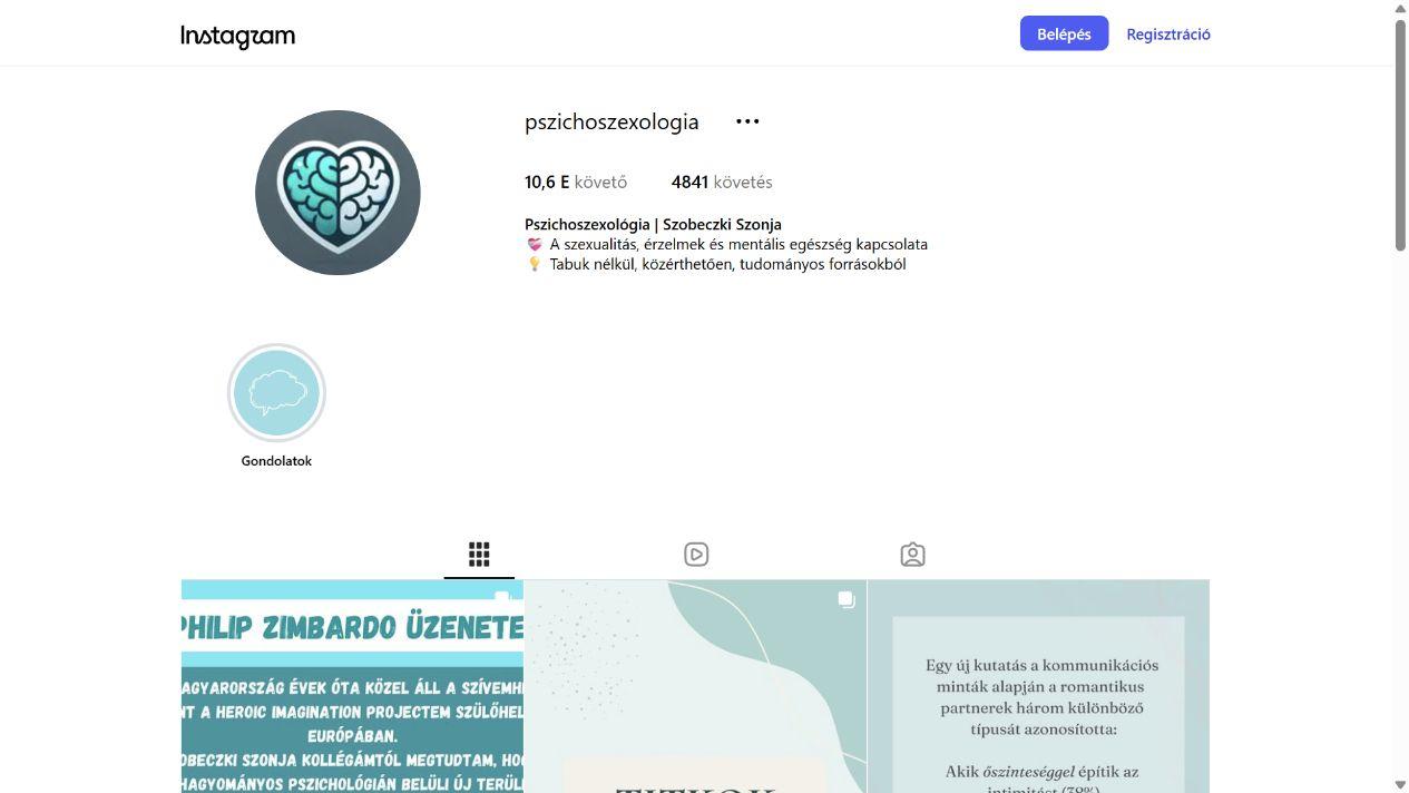 Pszichoszexológia / Szobeczki Szonja - @pszichoszexologia képernyőfotó