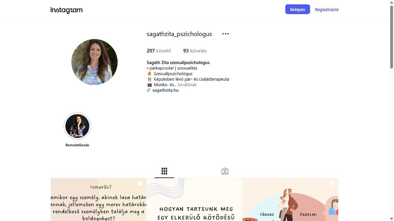 Sagáth Zita - @sagathzita_pszichologus képernyőfotó