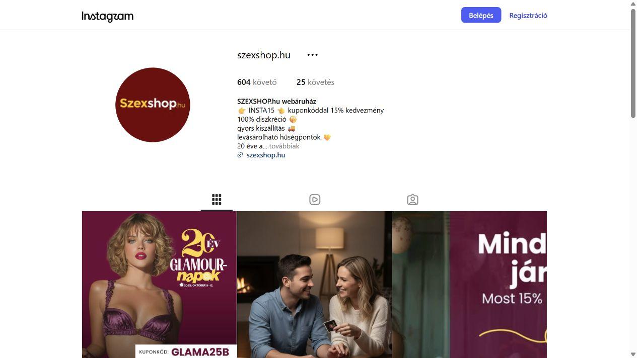Szexshop.hu - @szexshop.hu képernyőfotó