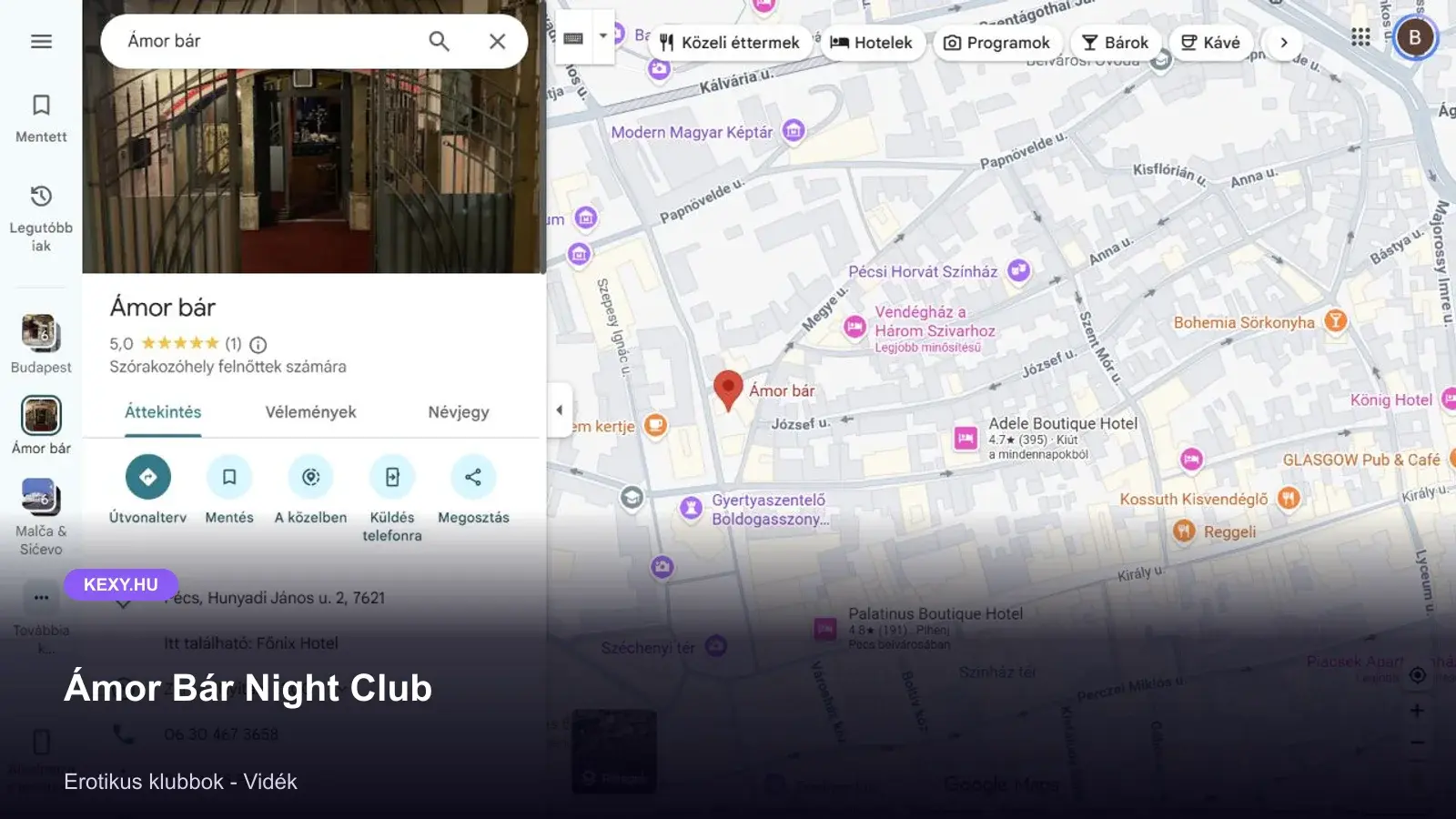 Ámor Bár Night Club képernyőfotó