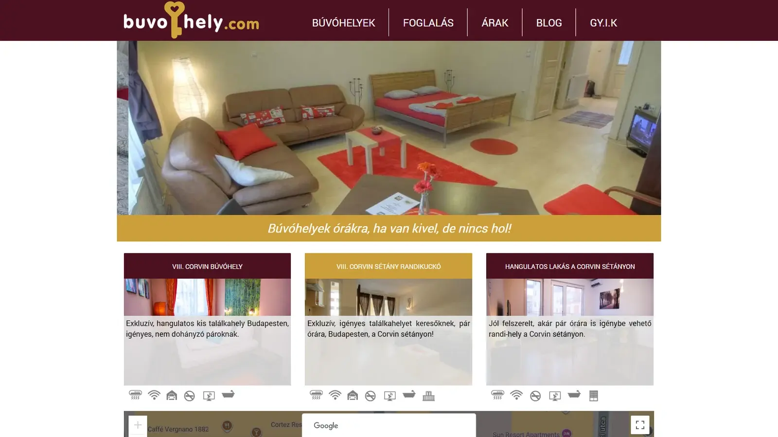 Búvóhely.com képernyőfotó