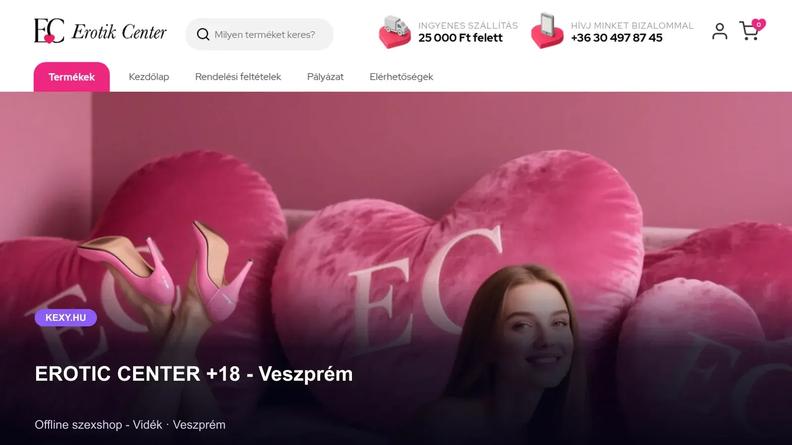 EROTIC CENTER +18 - Veszprém képernyőfotó