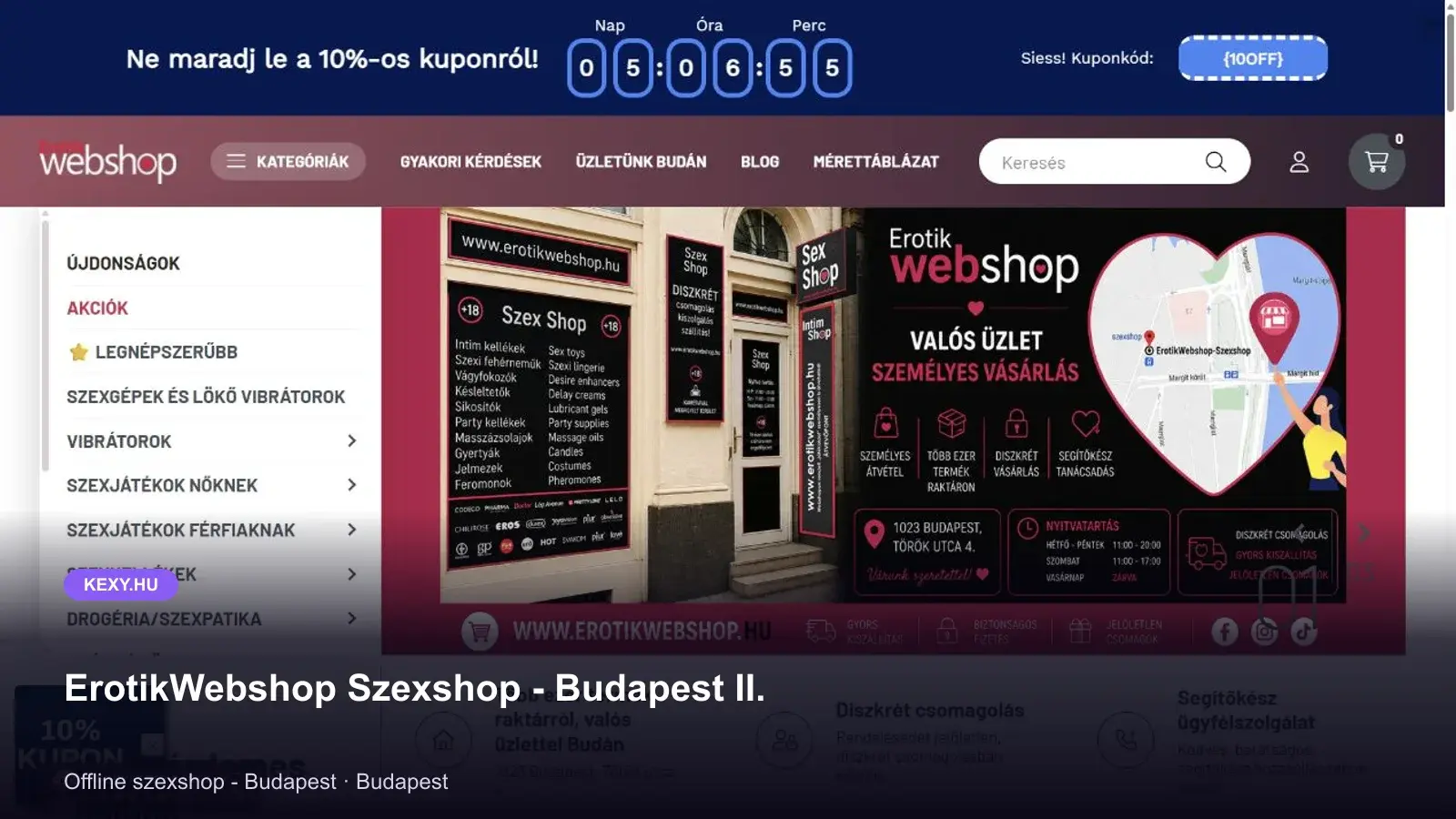 ErotikWebshop Szexshop - Budapest II. képernyőfotó