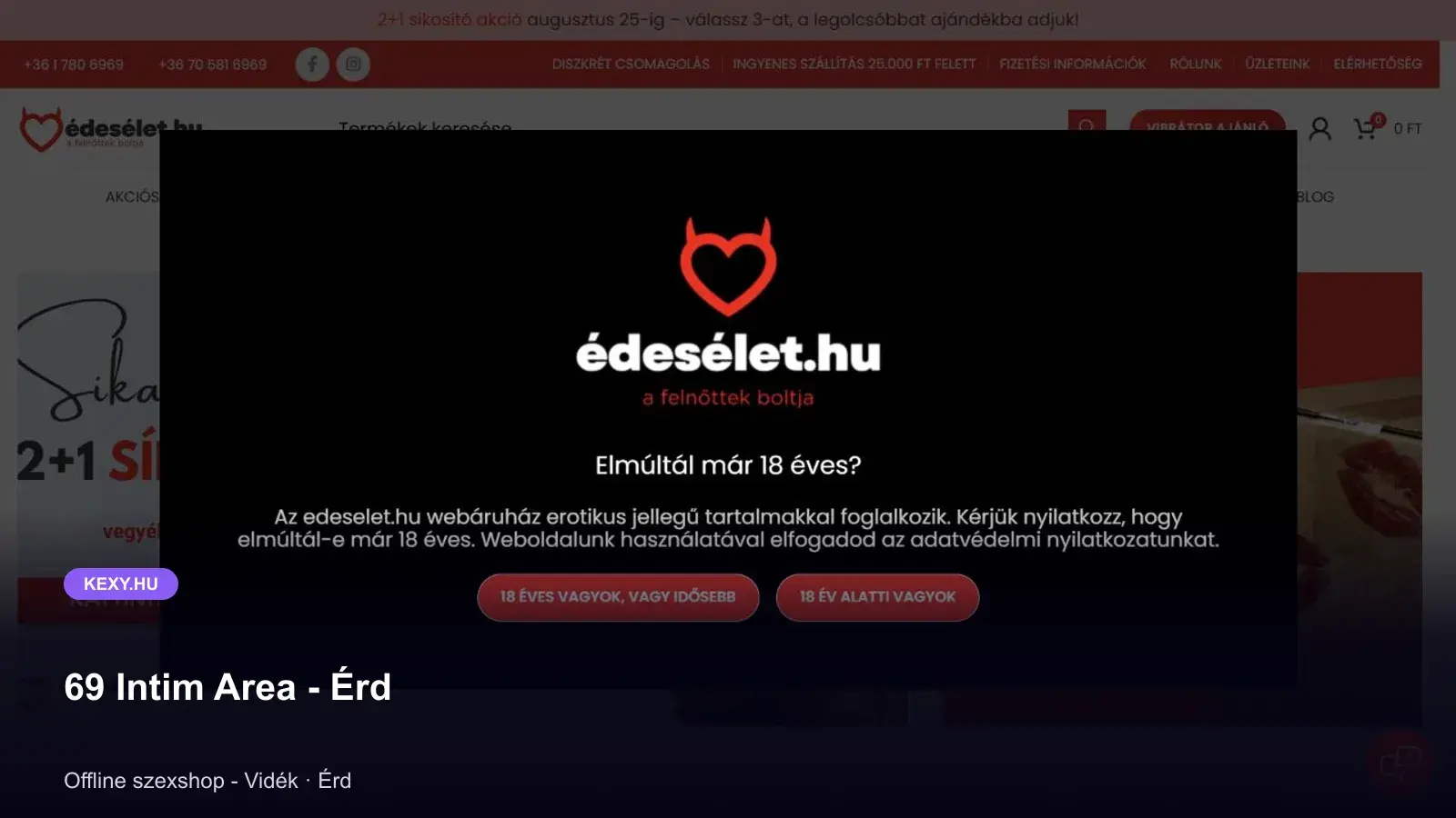 69 Intim Area - Érd képernyőfotó