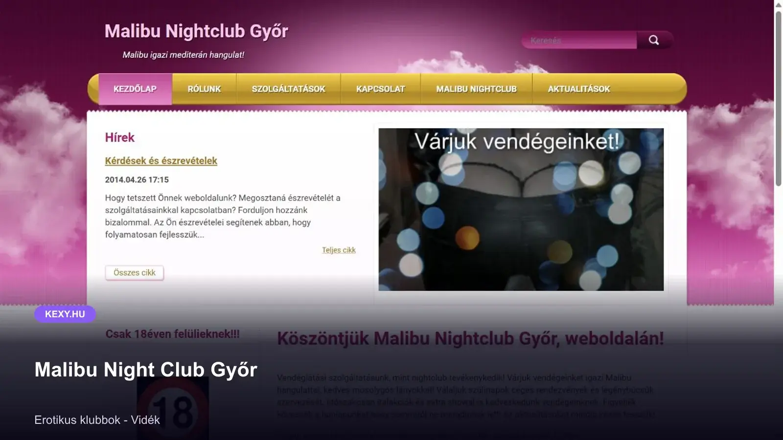 Malibu Night Club Győr képernyőfotó