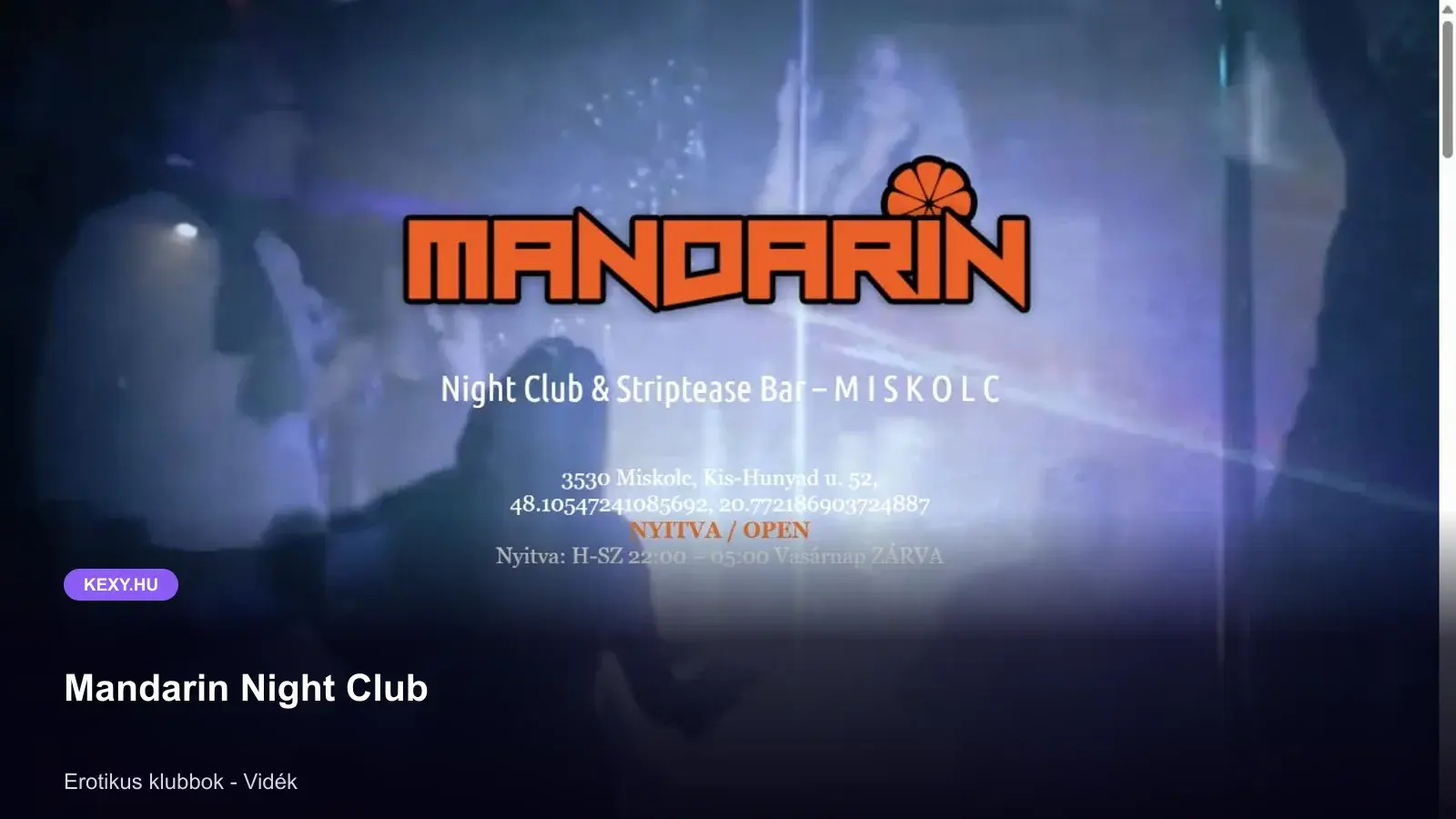 Mandarin Night Club képernyőfotó