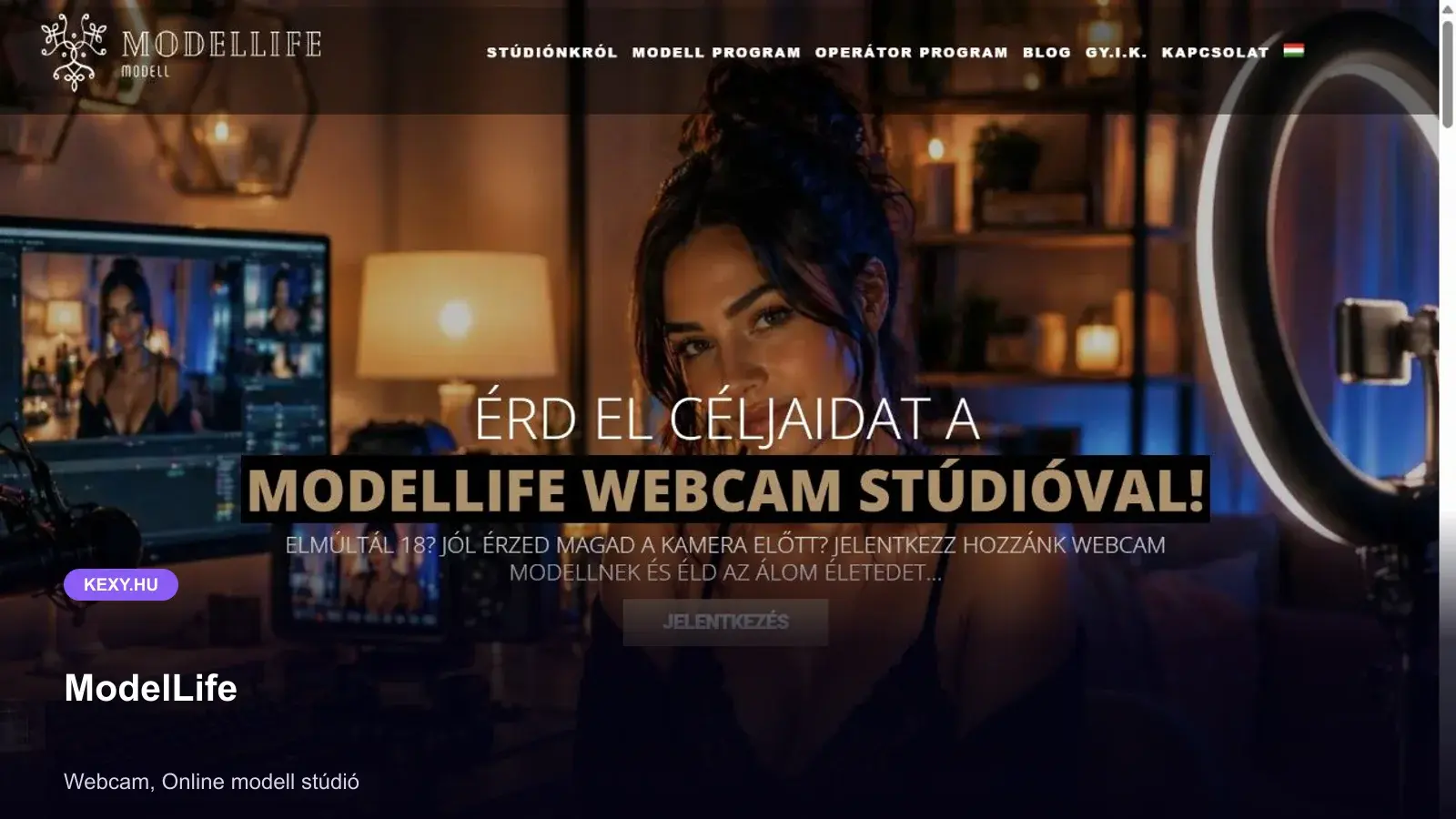 ModelLife képernyőfotó
