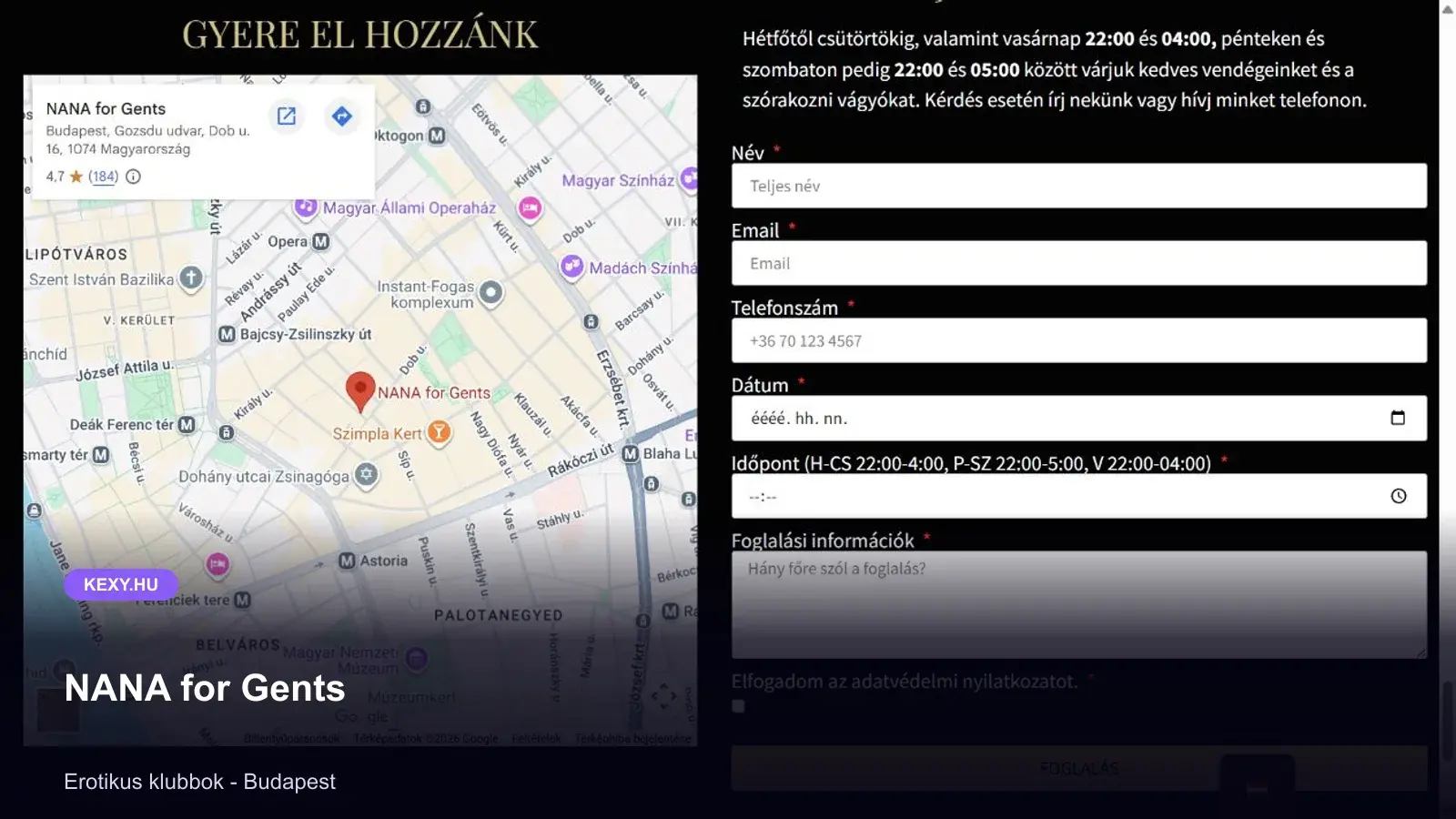 NANA for Gents képernyőfotó