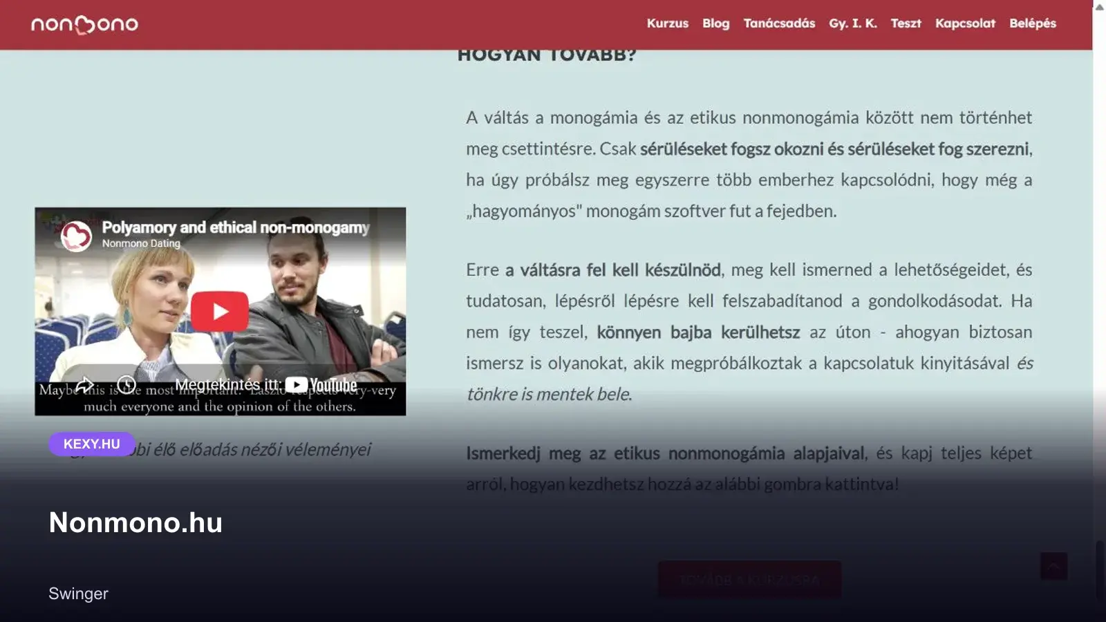 Nonmono.hu képernyőfotó