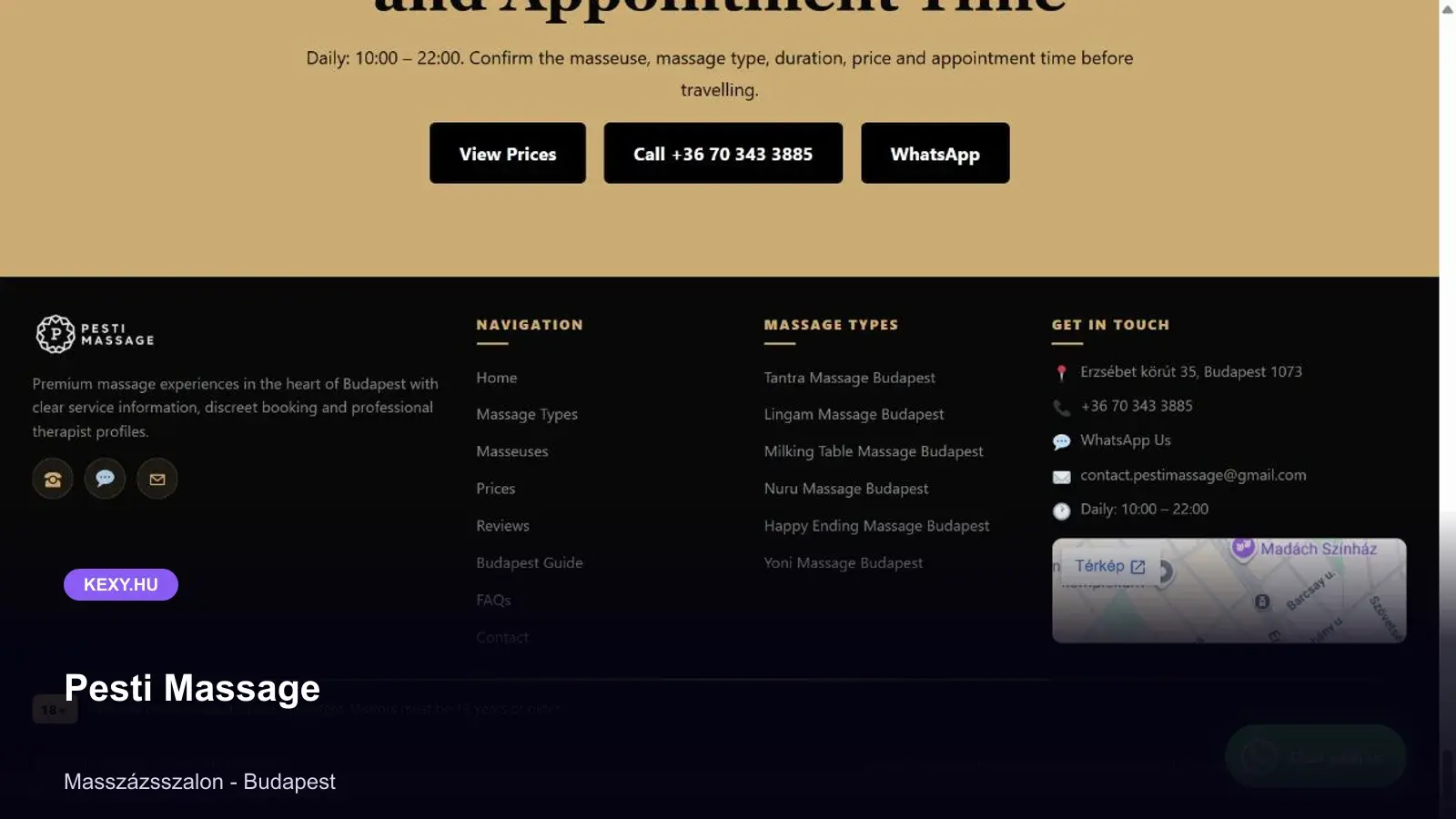 Pesti Massage képernyőfotó