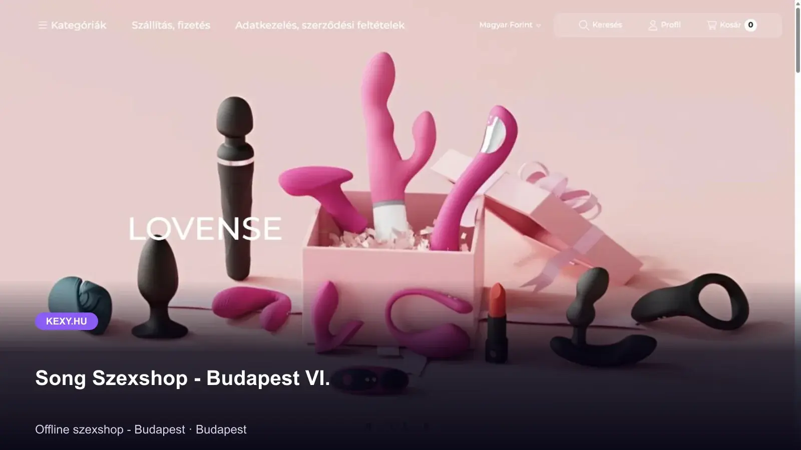 Song Szexshop - Budapest VI. képernyőfotó