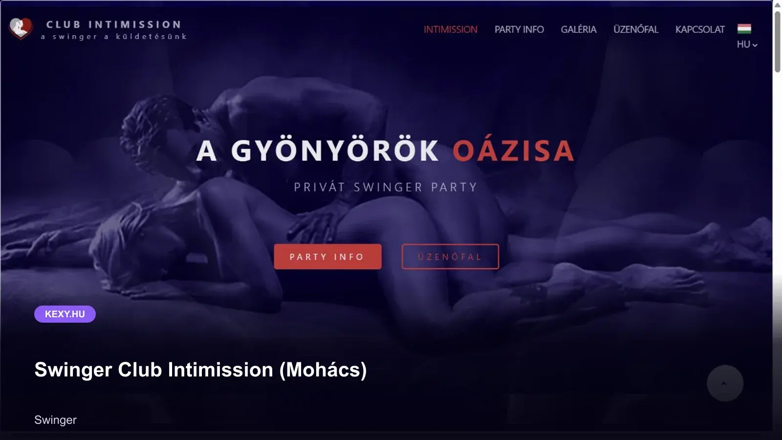 Swinger Club Intimission (Mohács) képernyőfotó