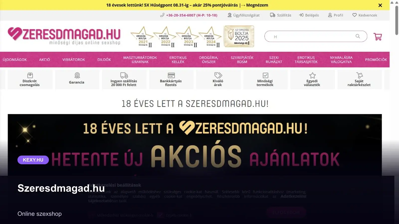 Szeresdmagad.hu képernyőfotó