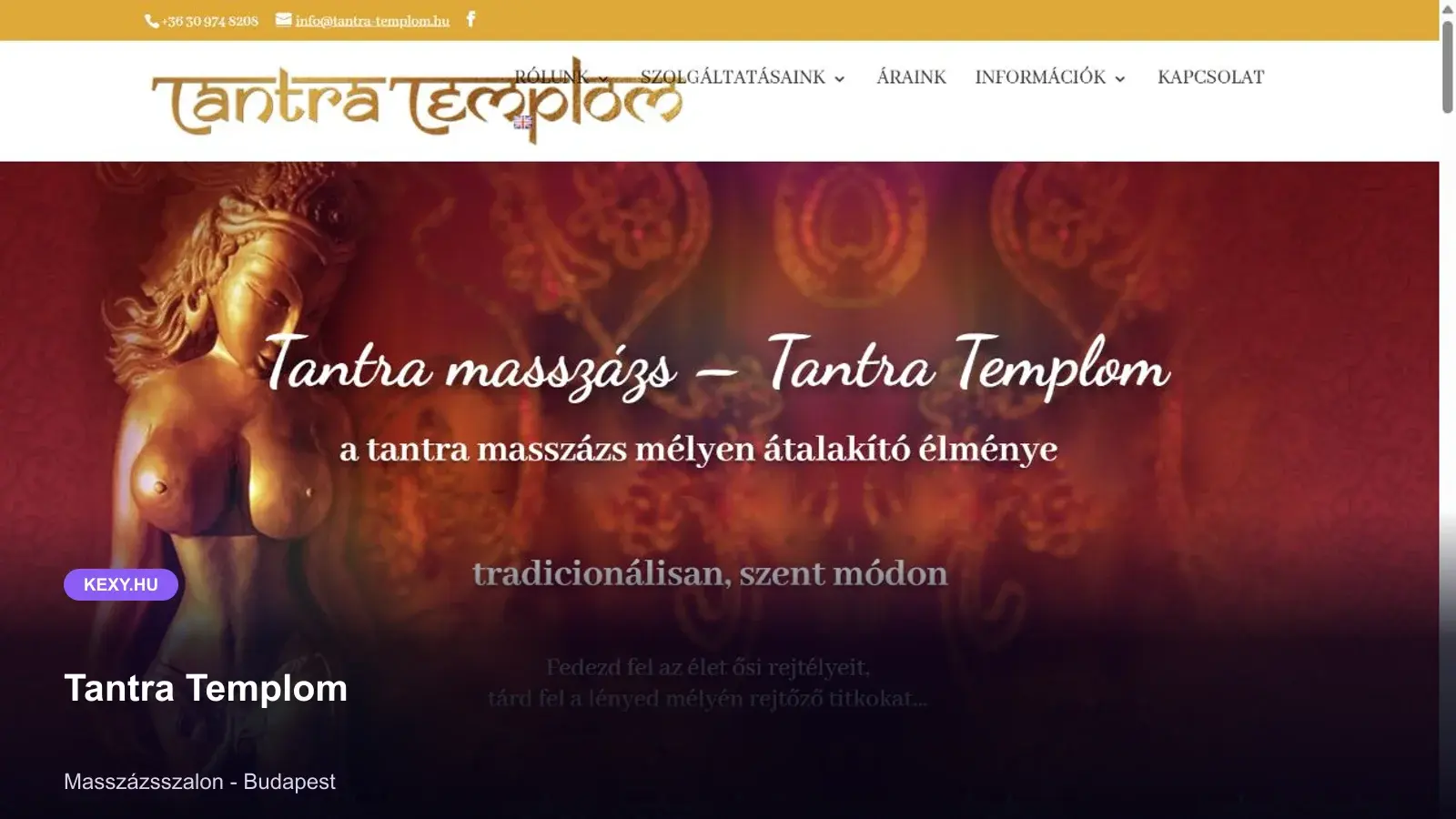 Tantra Templom képernyőfotó