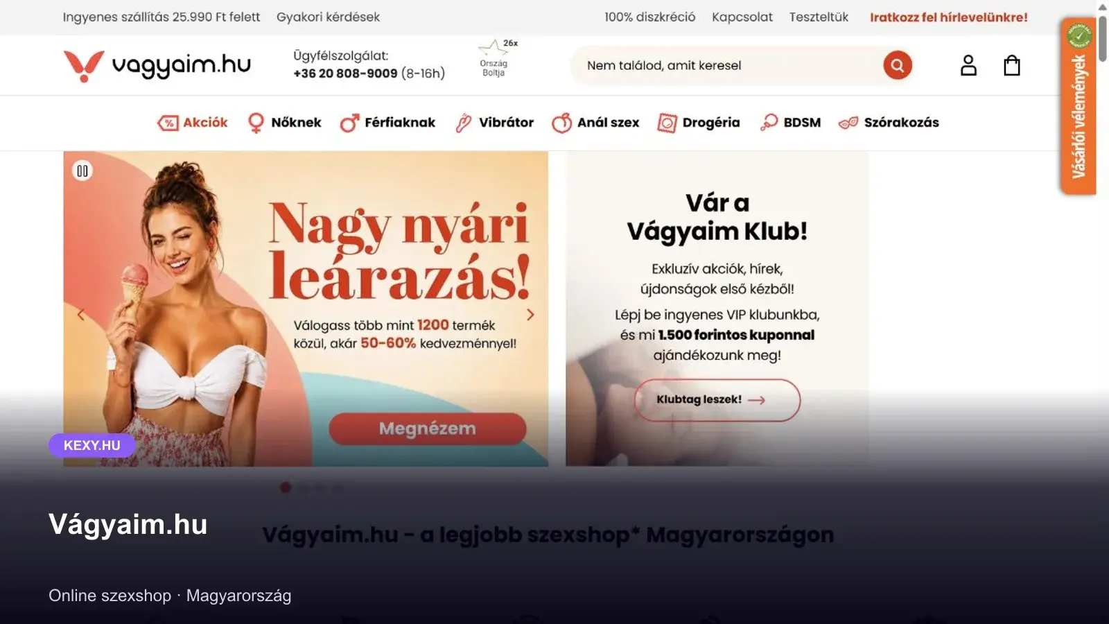 Vágyaim.hu képernyőfotó