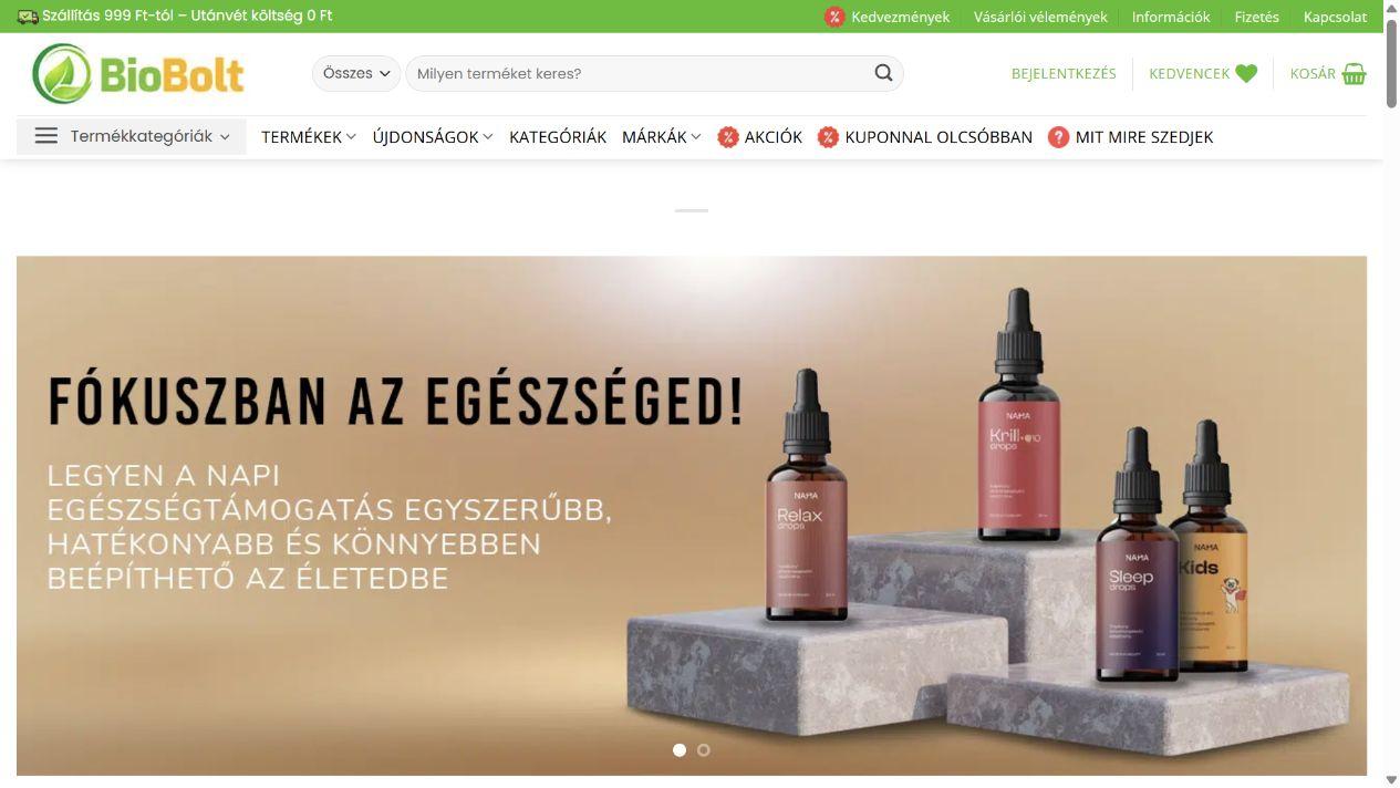 Biobolt.eu képernyőfotó