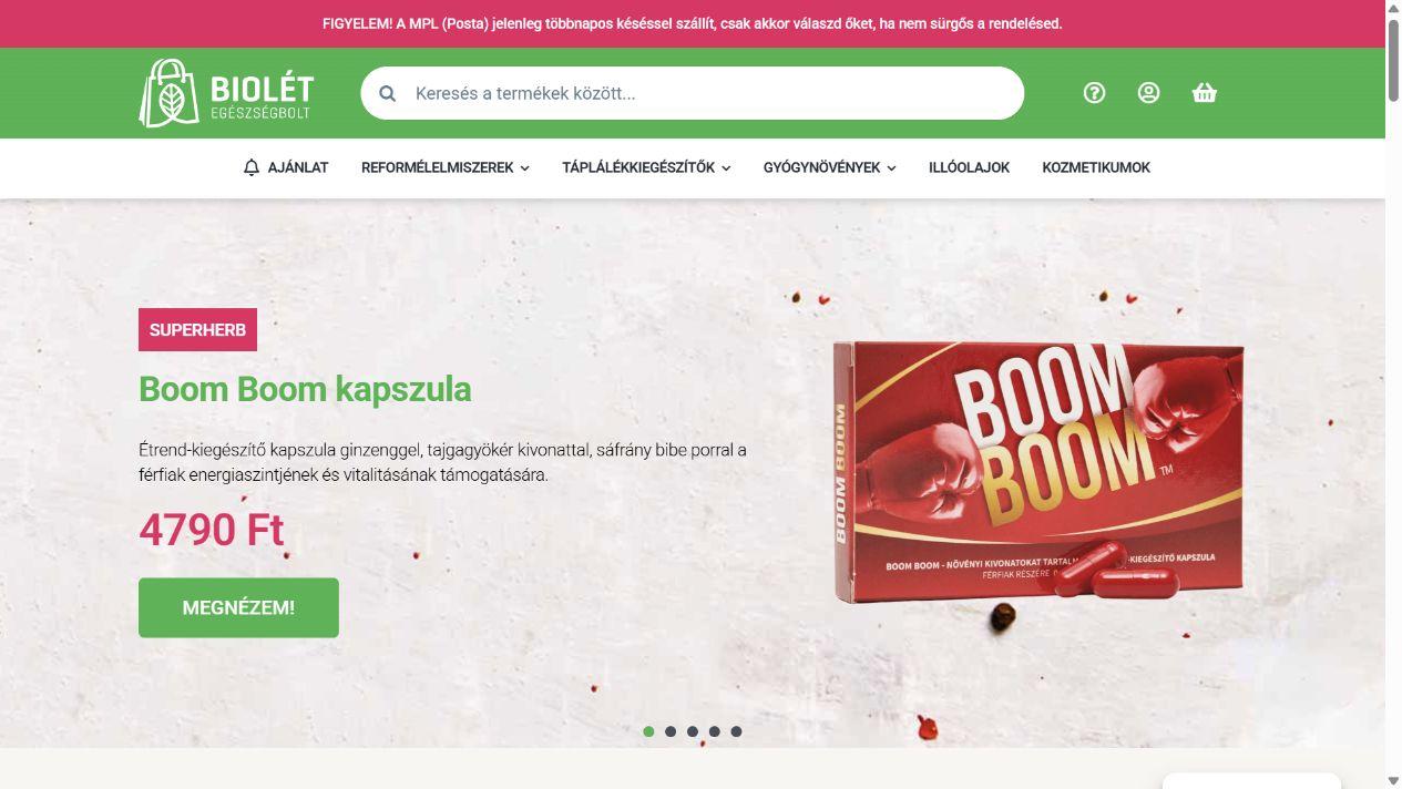 Biolét képernyőfotó