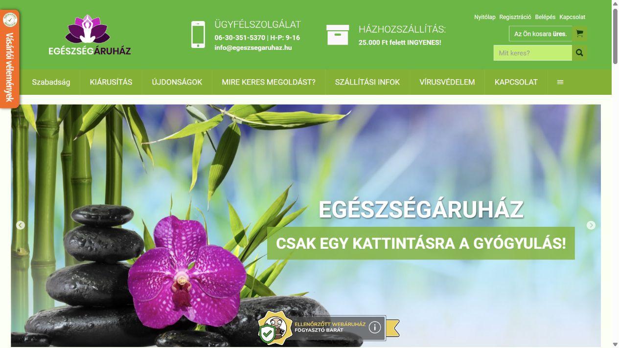 EgészségÁruház képernyőfotó