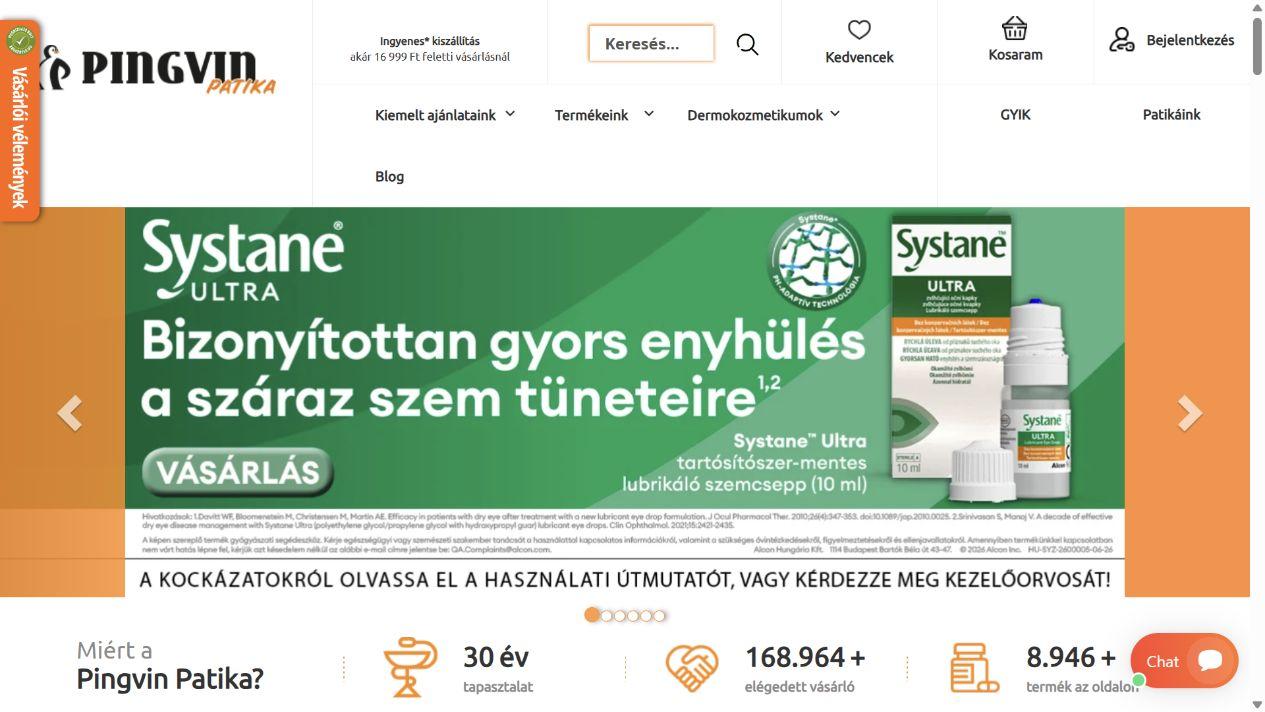 Pingvin Patika képernyőfotó