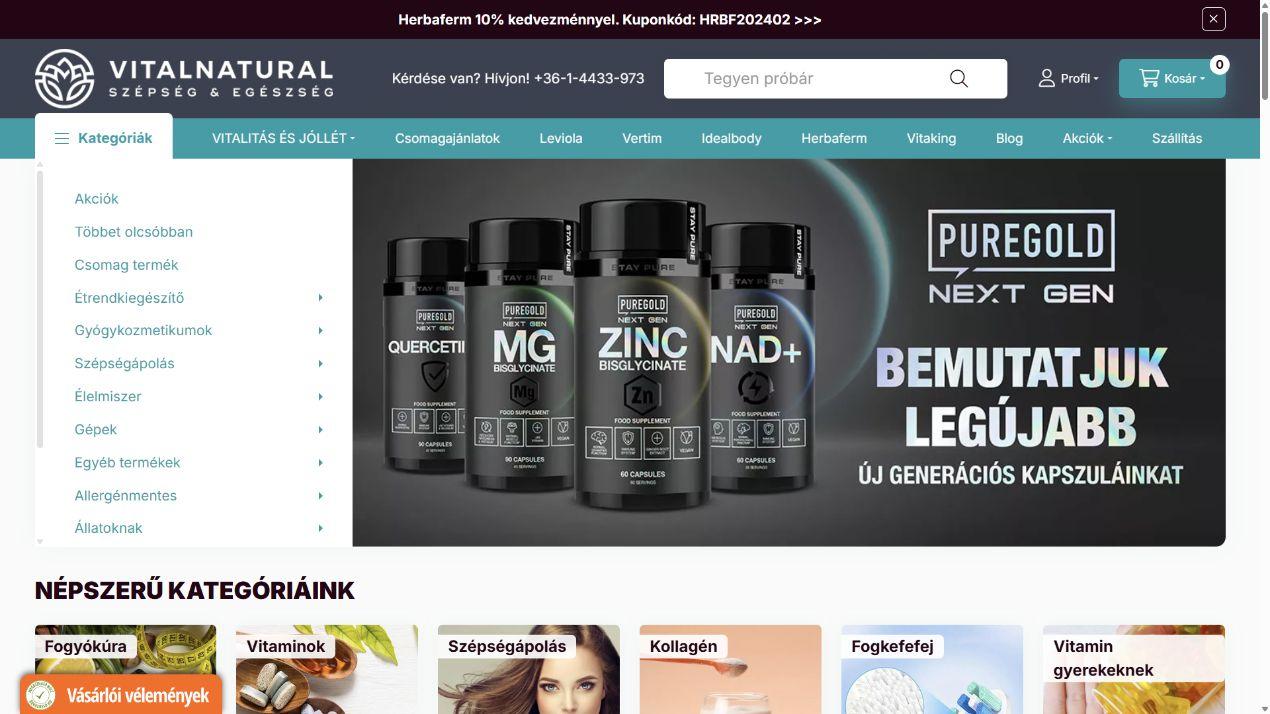 Vital Natural képernyőfotó