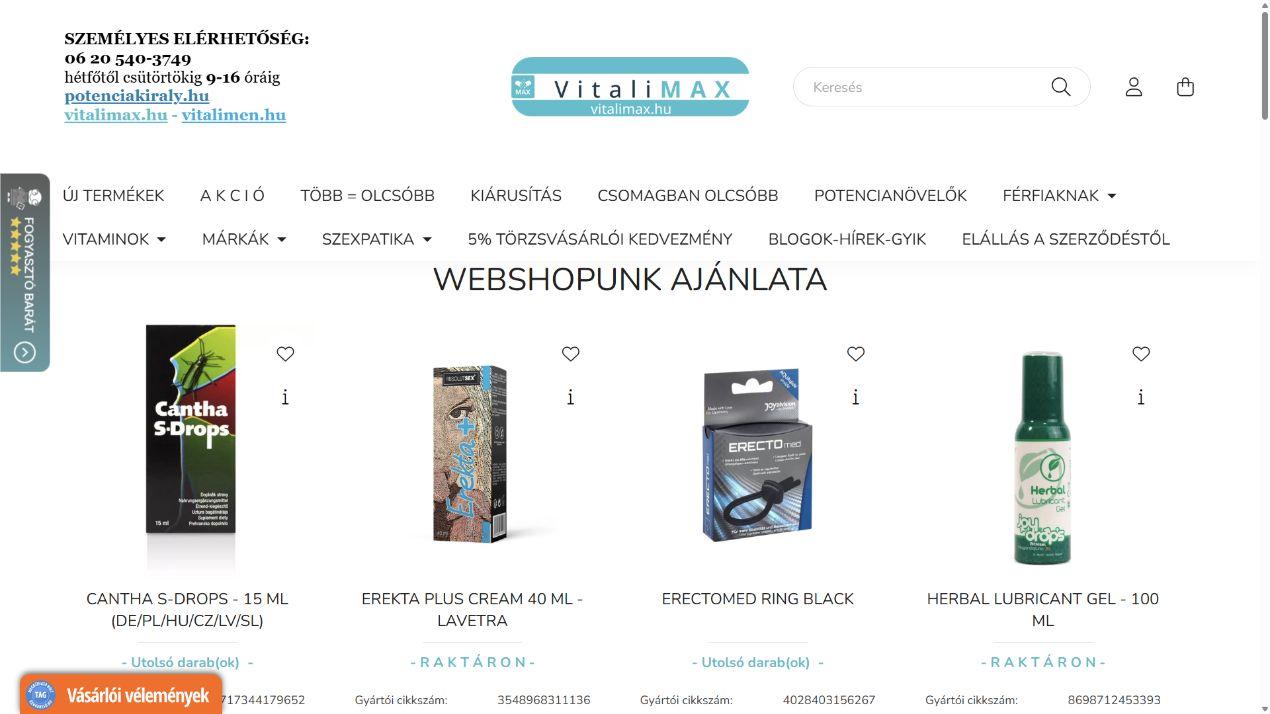 VitaliMax képernyőfotó
